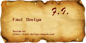 Faul Ibolya névjegykártya
