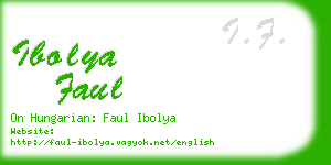 ibolya faul business card